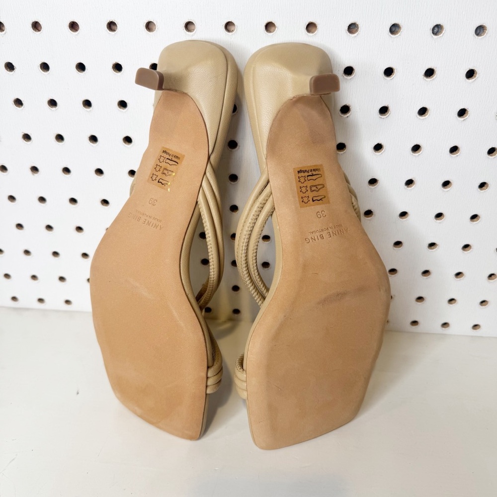 Anine Bing |‎ Suki Sandals in Sand Sz. 39 - Picture 10 of 12